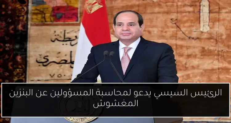 الرئيس السيسي يدعو لمحاسبة المسؤولين عن البنزين المغشوش