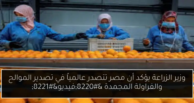 وزير الزراعة يؤكد أن مصر تتصدر عالمياً في تصدير الموالح والفراولة المجمدة “فيديو”