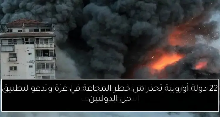 22 دولة أوروبية تحذر من خطر المجاعة في غزة وتدعو لتطبيق حل الدولتين