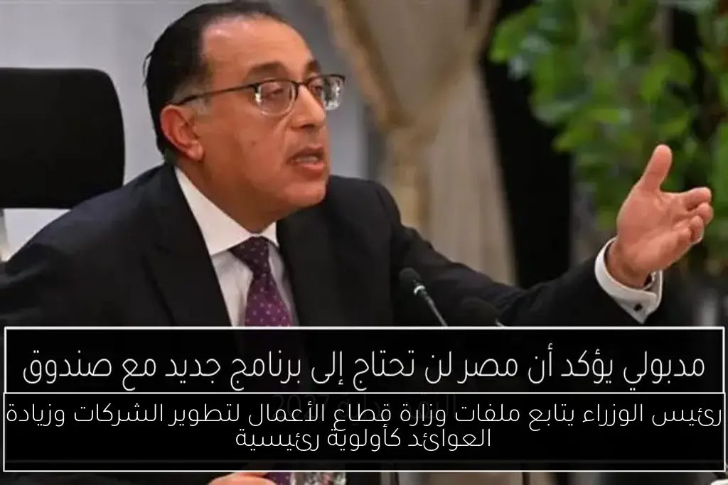 رئيس الوزراء يتابع ملفات وزارة قطاع الأعمال لتطوير الشركات وزيادة العوائد كأولوية رئيسية
