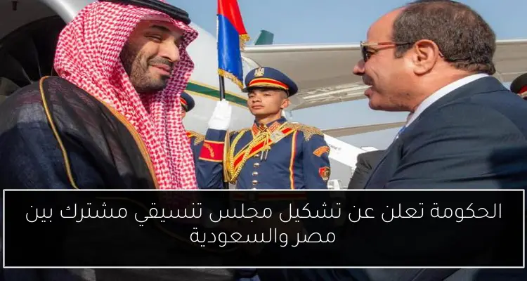 الحكومة تعلن عن تشكيل مجلس تنسيقي مشترك بين مصر والسعودية
