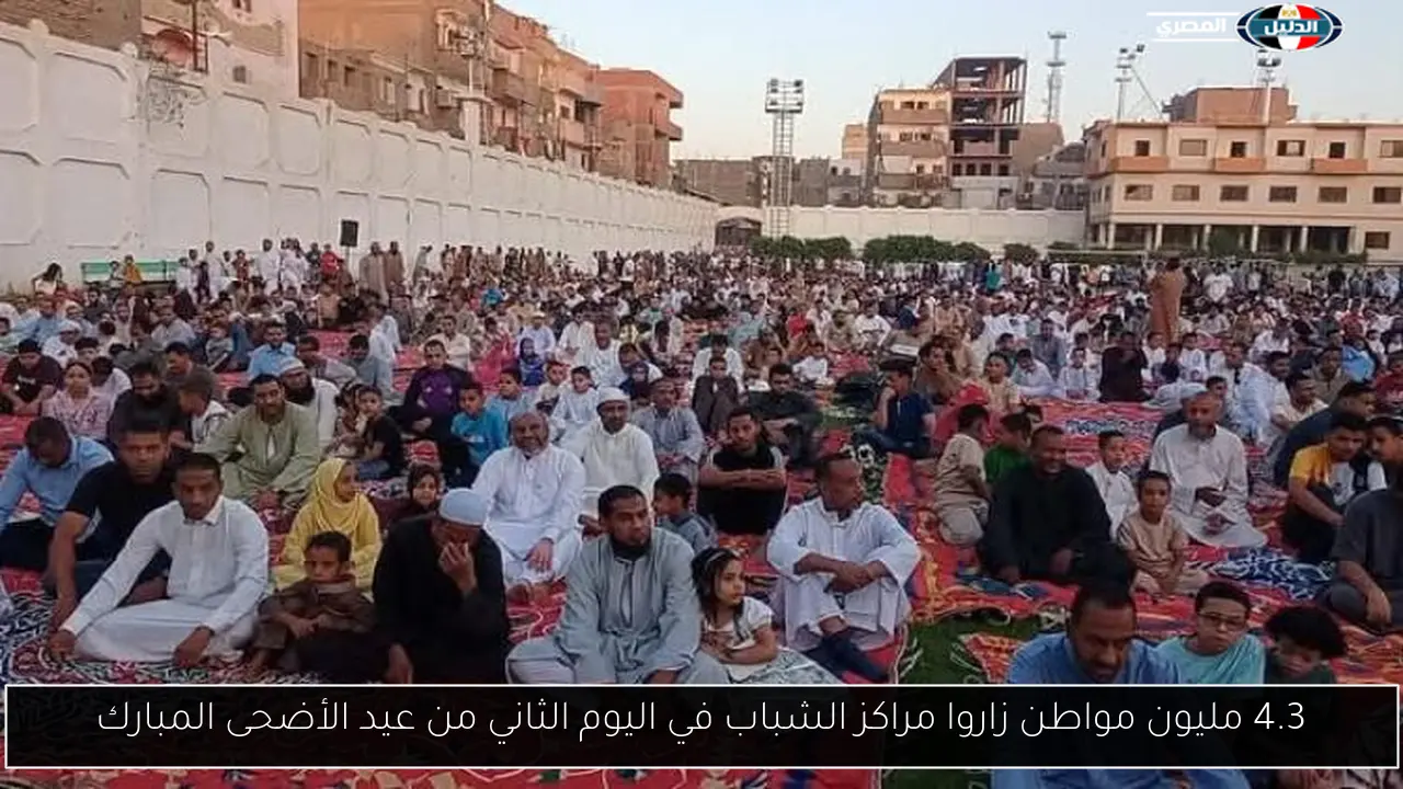 4.3 مليون مواطن زاروا مراكز الشباب في اليوم الثاني من عيد الأضحى المبارك