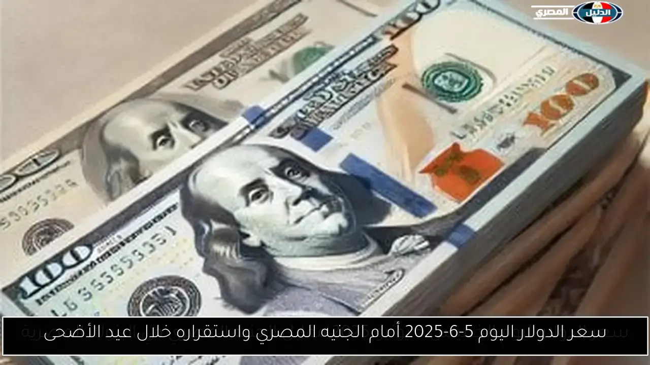 سعر الدولار اليوم 5-6-2025 أمام الجنيه المصري واستقراره خلال عيد الأضحى