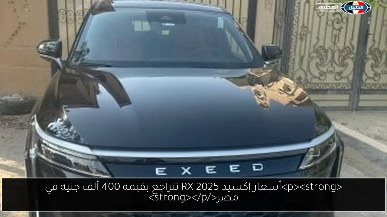 <p><strong>أسعار إكسيد RX 2025 تتراجع بقيمة 400 ألف جنيه في مصر</strong></p>