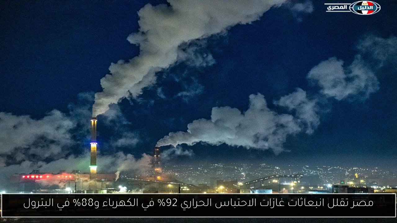 مصر تقلل انبعاثات غازات الاحتباس الحراري 92% في الكهرباء و88% في البترول