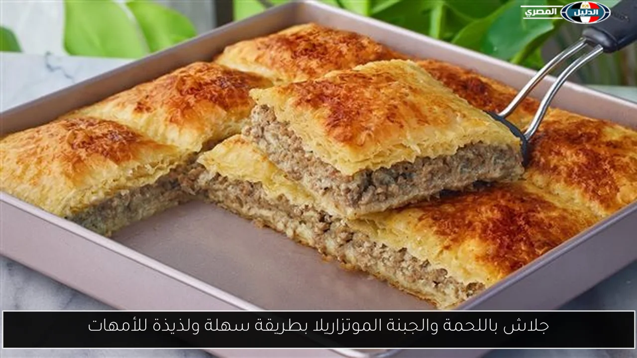 جلاش باللحمة والجبنة الموتزاريلا بطريقة سهلة ولذيذة للأمهات