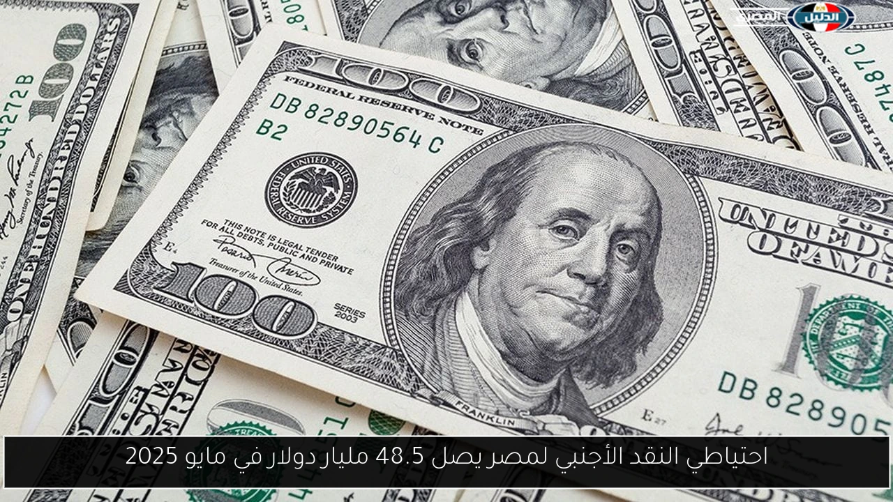 احتياطي النقد الأجنبي لمصر يصل 48.5 مليار دولار في مايو 2025