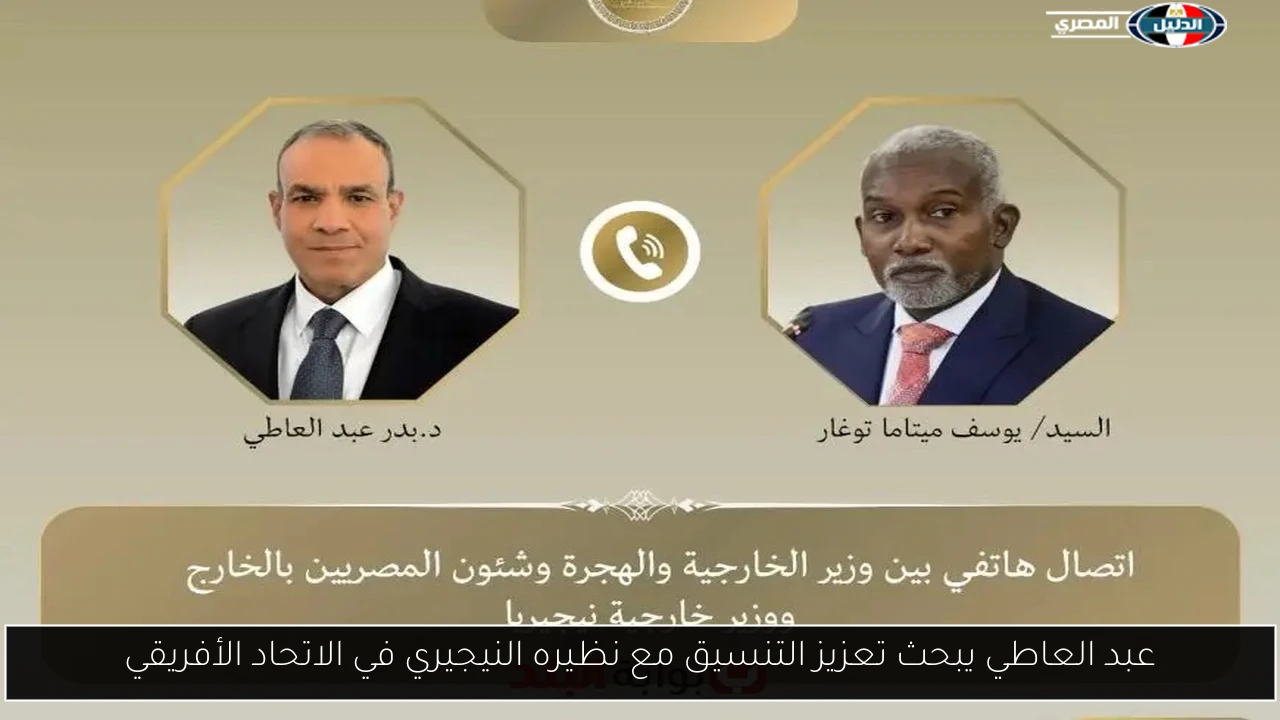 عبد العاطي يبحث تعزيز التنسيق مع نظيره النيجيري في الاتحاد الأفريقي