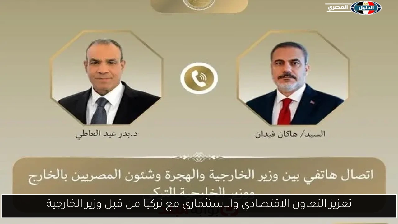 تعزيز التعاون الاقتصادي والاستثماري مع تركيا من قبل وزير الخارجية