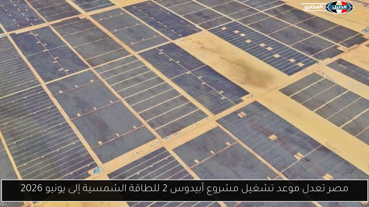 مصر تعدل موعد تشغيل مشروع أبيدوس 2 للطاقة الشمسية إلى يونيو 2026