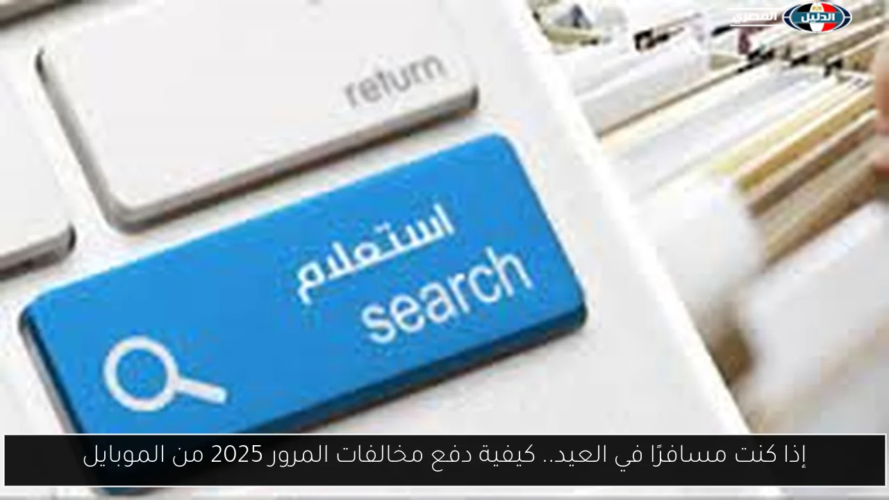 إذا كنت مسافرًا في العيد.. كيفية دفع مخالفات المرور 2025 من الموبايل