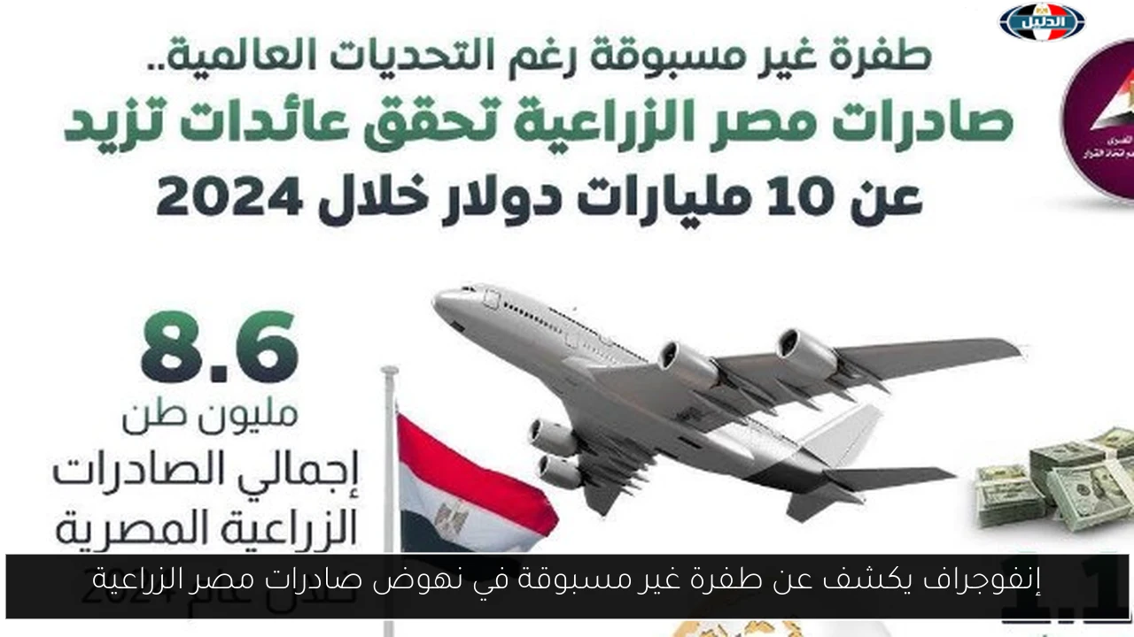 إنفوجراف يكشف عن طفرة غير مسبوقة في نهوض صادرات مصر الزراعية