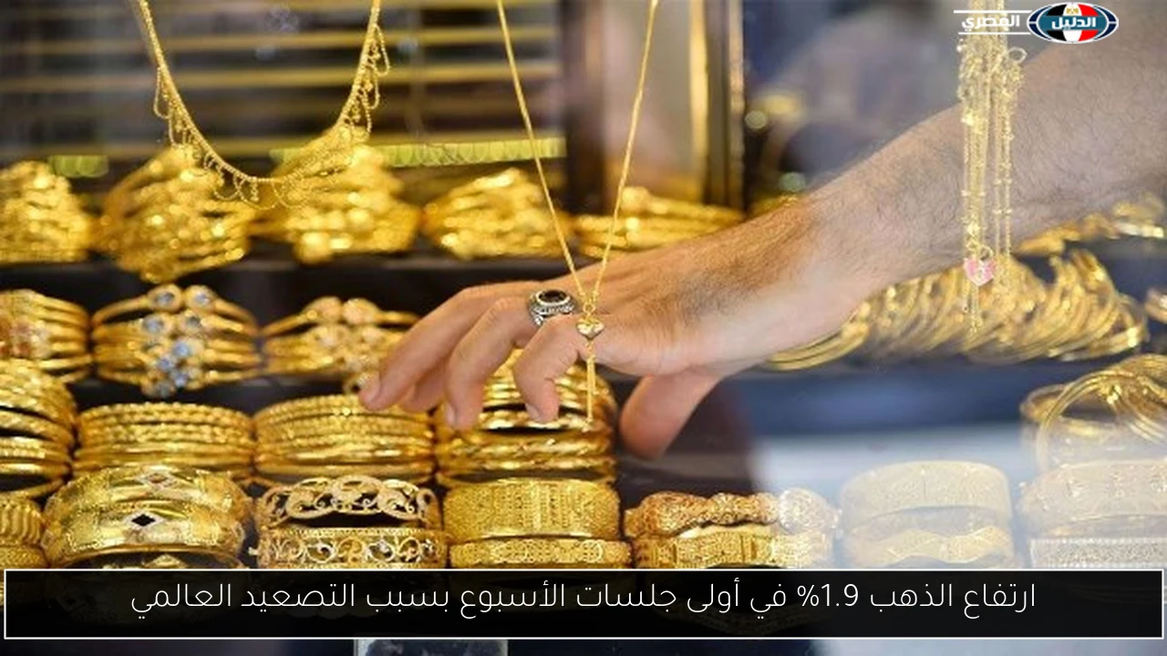 ارتفاع الذهب 1.9% في أولى جلسات الأسبوع بسبب التصعيد العالمي