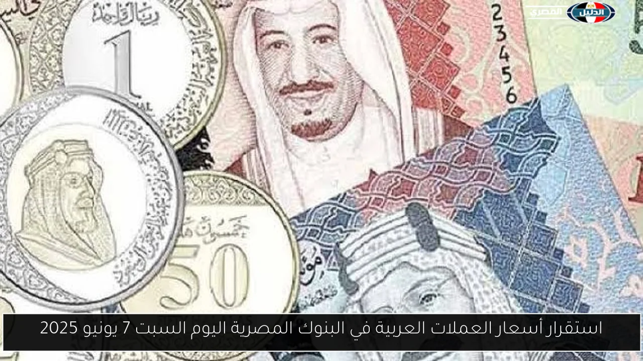 استقرار أسعار العملات العربية في البنوك المصرية اليوم السبت 7 يونيو 2025