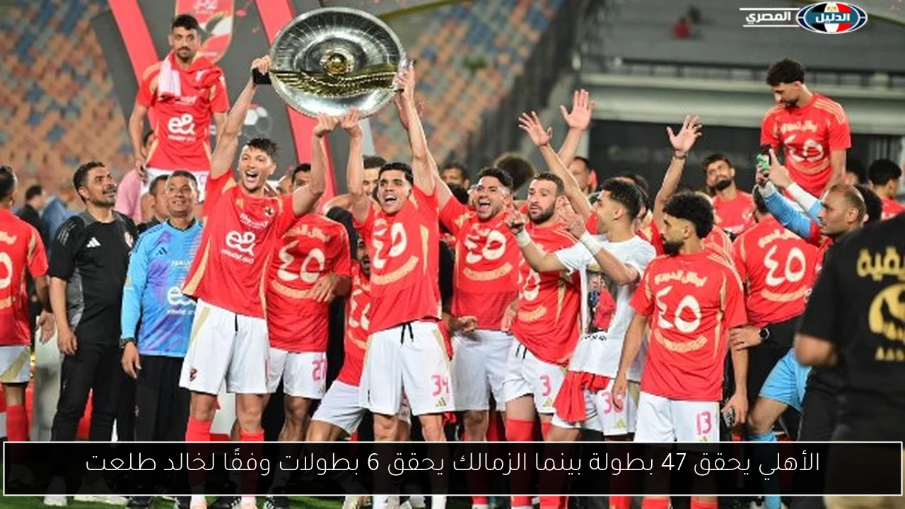الأهلي يحقق 47 بطولة بينما الزمالك يحقق 6 بطولات وفقًا لخالد طلعت