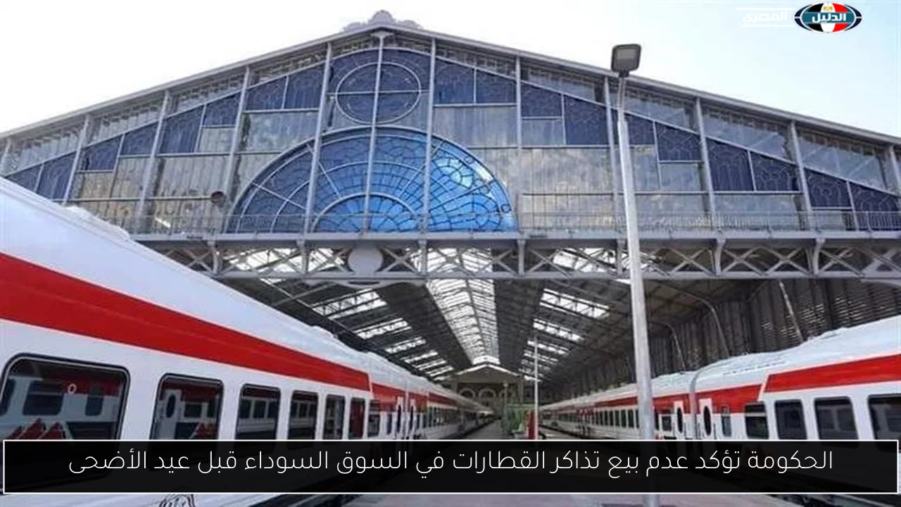 الحكومة تؤكد عدم بيع تذاكر القطارات في السوق السوداء قبل عيد الأضحى
