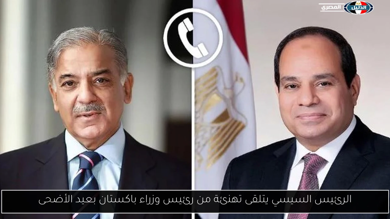 الرئيس السيسي يتلقى تهنئة من رئيس وزراء باكستان بعيد الأضحى