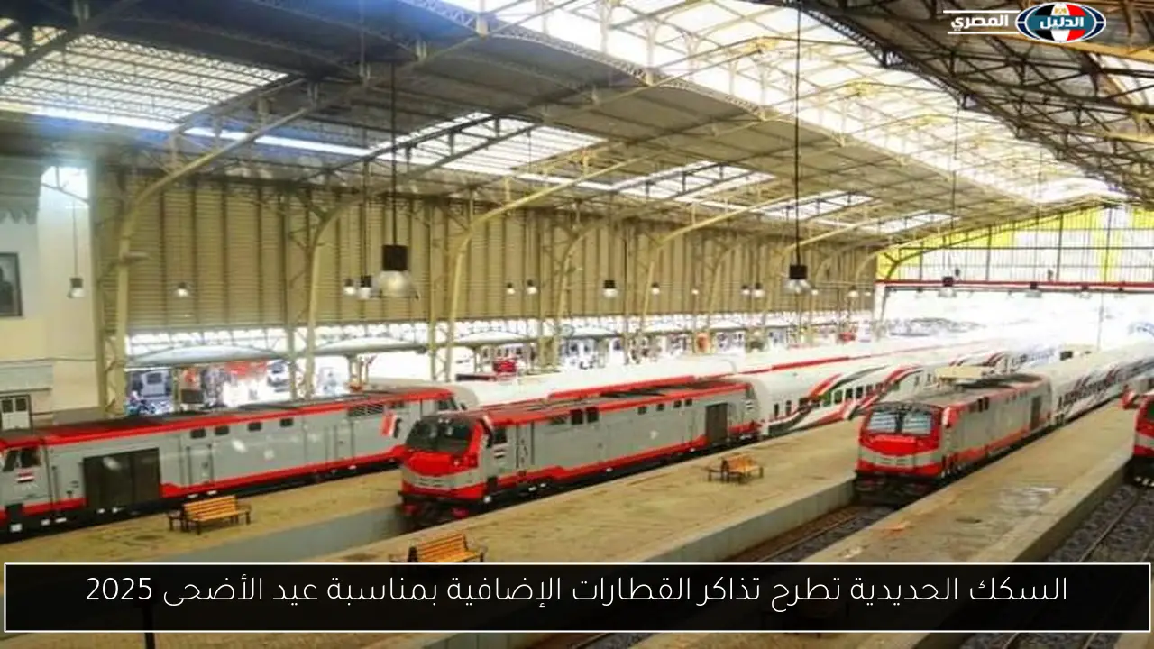 السكك الحديدية تطرح تذاكر القطارات الإضافية بمناسبة عيد الأضحى 2025