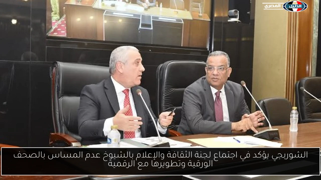 الشوربجي يؤكد في اجتماع لجنة الثقافة والإعلام بالشيوخ عدم المساس بالصحف الورقية وتطويرها مع الرقمية