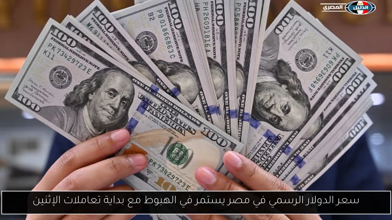 سعر الدولار الرسمي في مصر يستمر في الهبوط مع بداية تعاملات الإثنين