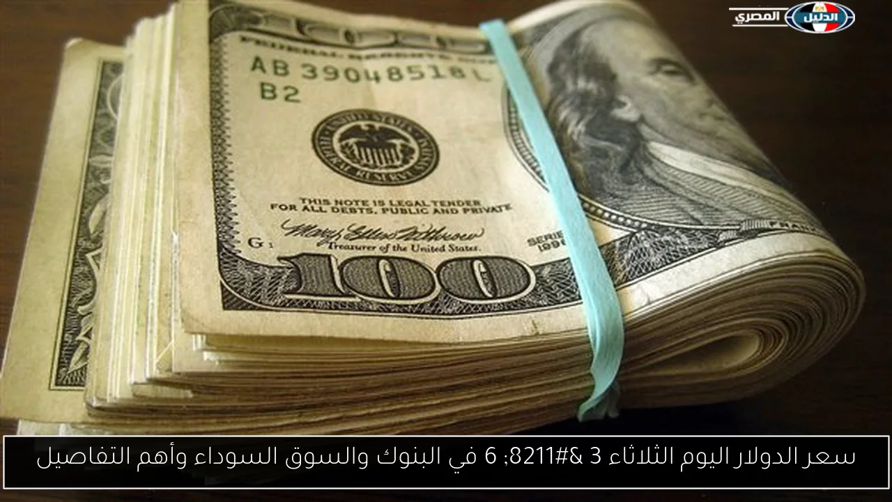 سعر الدولار اليوم الثلاثاء 3 – 6 في البنوك والسوق السوداء وأهم التفاصيل