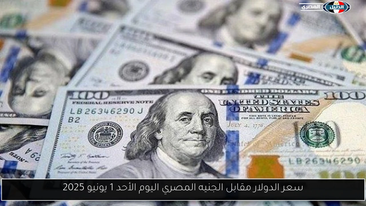 سعر الدولار مقابل الجنيه المصري اليوم الأحد 1 يونيو 2025
