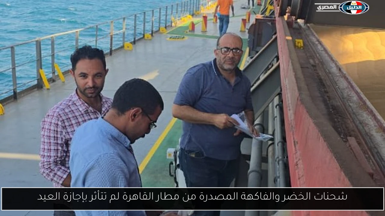 شحنات الخضر والفاكهة المصدرة من مطار القاهرة لم تتأثر بإجازة العيد