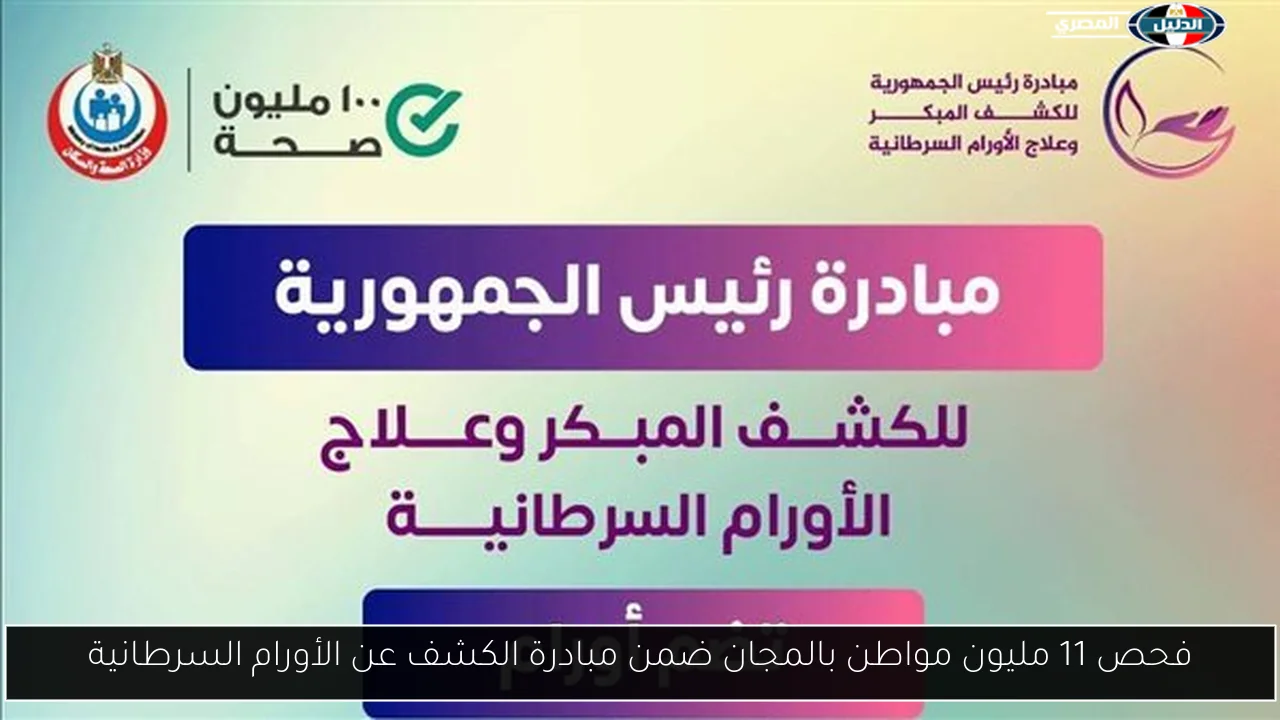 فحص 11 مليون مواطن بالمجان ضمن مبادرة الكشف عن الأورام السرطانية