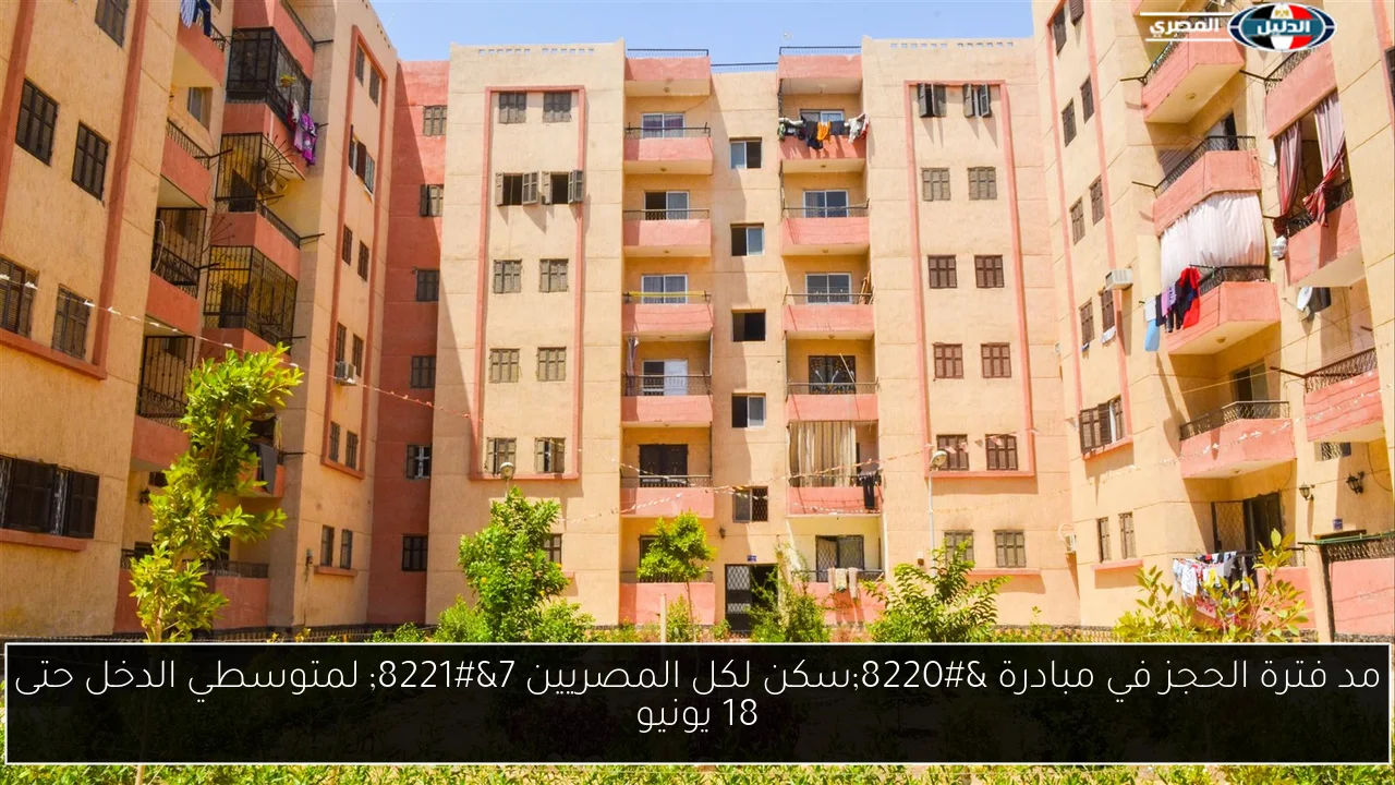 مد فترة الحجز في مبادرة “سكن لكل المصريين 7” لمتوسطي الدخل حتى 18 يونيو