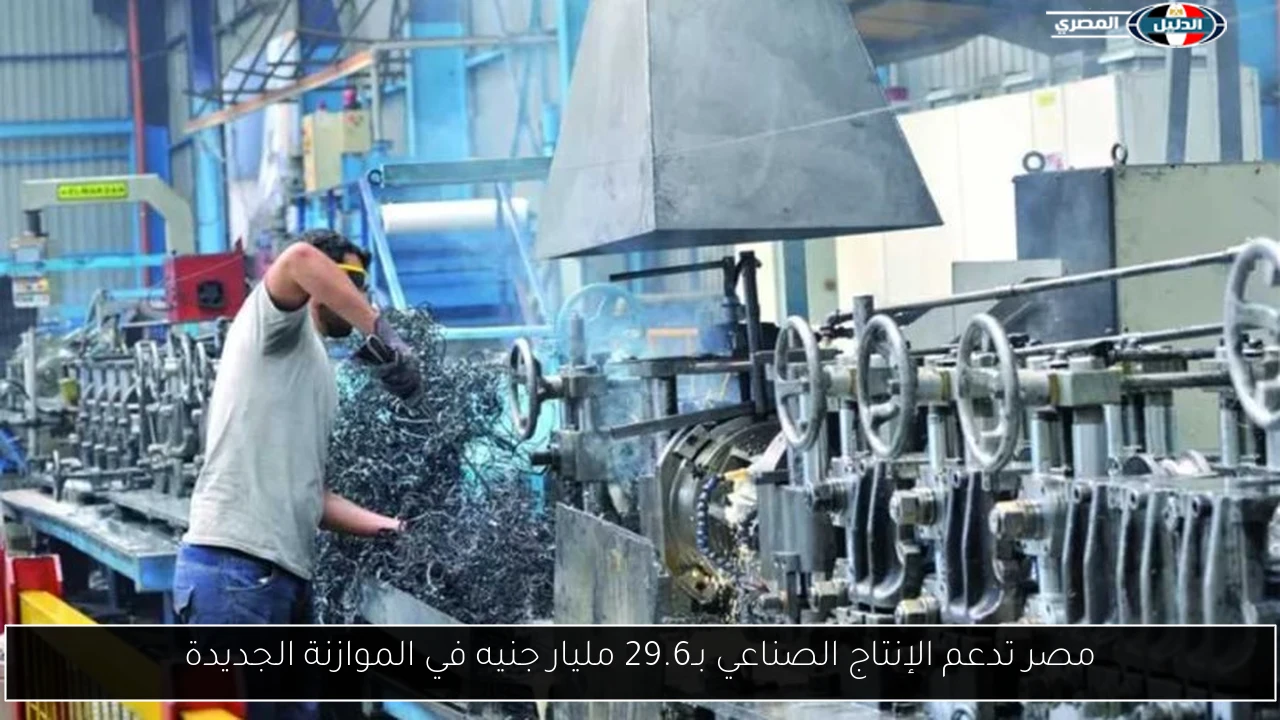 مصر تدعم الإنتاج الصناعي بـ29.6 مليار جنيه في الموازنة الجديدة