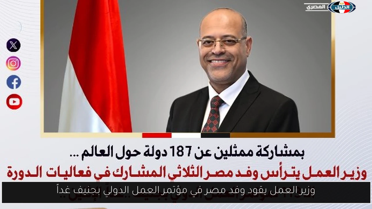 وزير العمل يقود وفد مصر في مؤتمر العمل الدولي بجنيف غداً